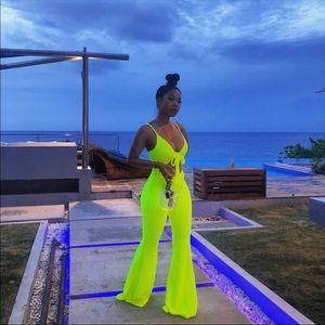 Neon green jumpsuit